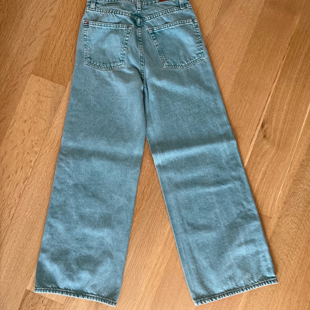 BDG turquoise wide leg jeans